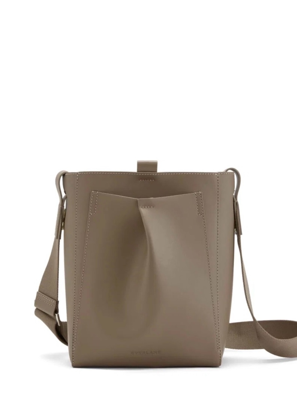 Everlane Leather PORCINI TAUPE  mini Studio Bag with Wide Strap